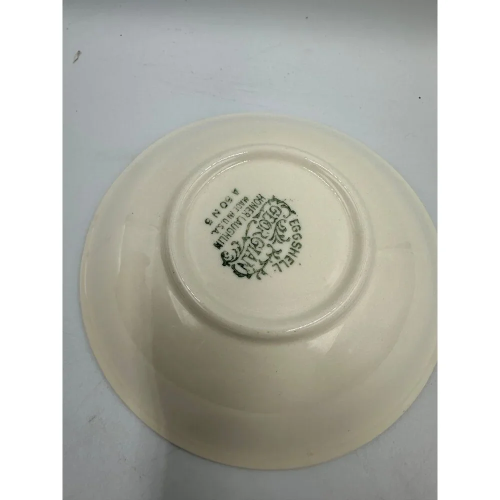 Homer Laughlin Eggshell Georgian A50 N5 Ivory Bowl Gold Trim 5.5